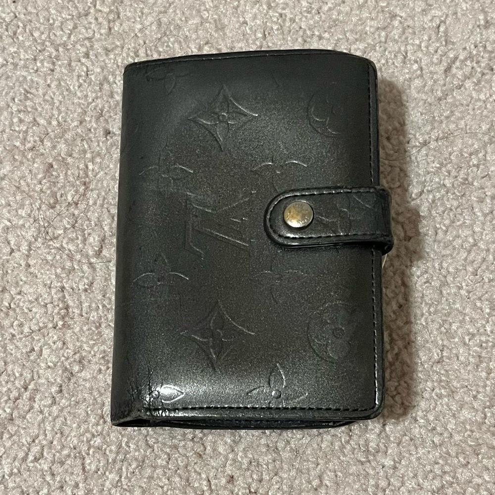 Louis Vuitton Dark Leather Monogram Wallet